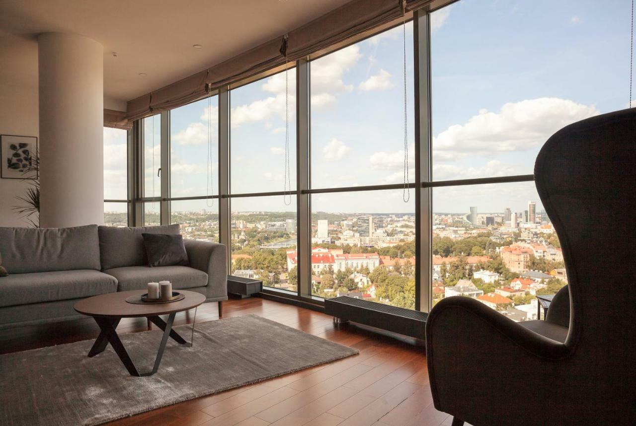 Luxury Panoramic Vilnius Apartment Bagian luar foto