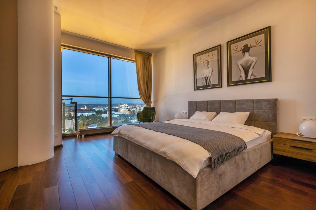 Luxury Panoramic Vilnius Apartment Bagian luar foto