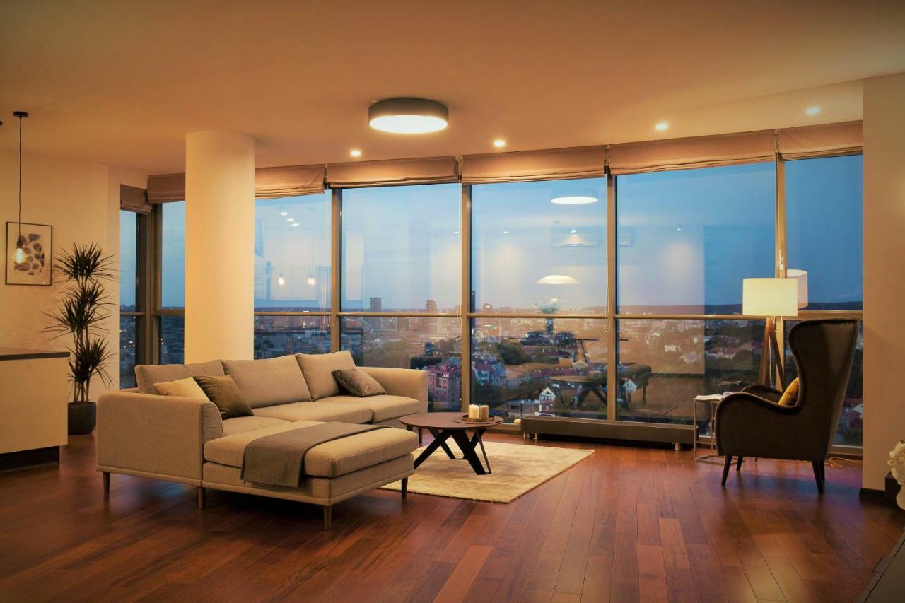 Luxury Panoramic Vilnius Apartment Bagian luar foto