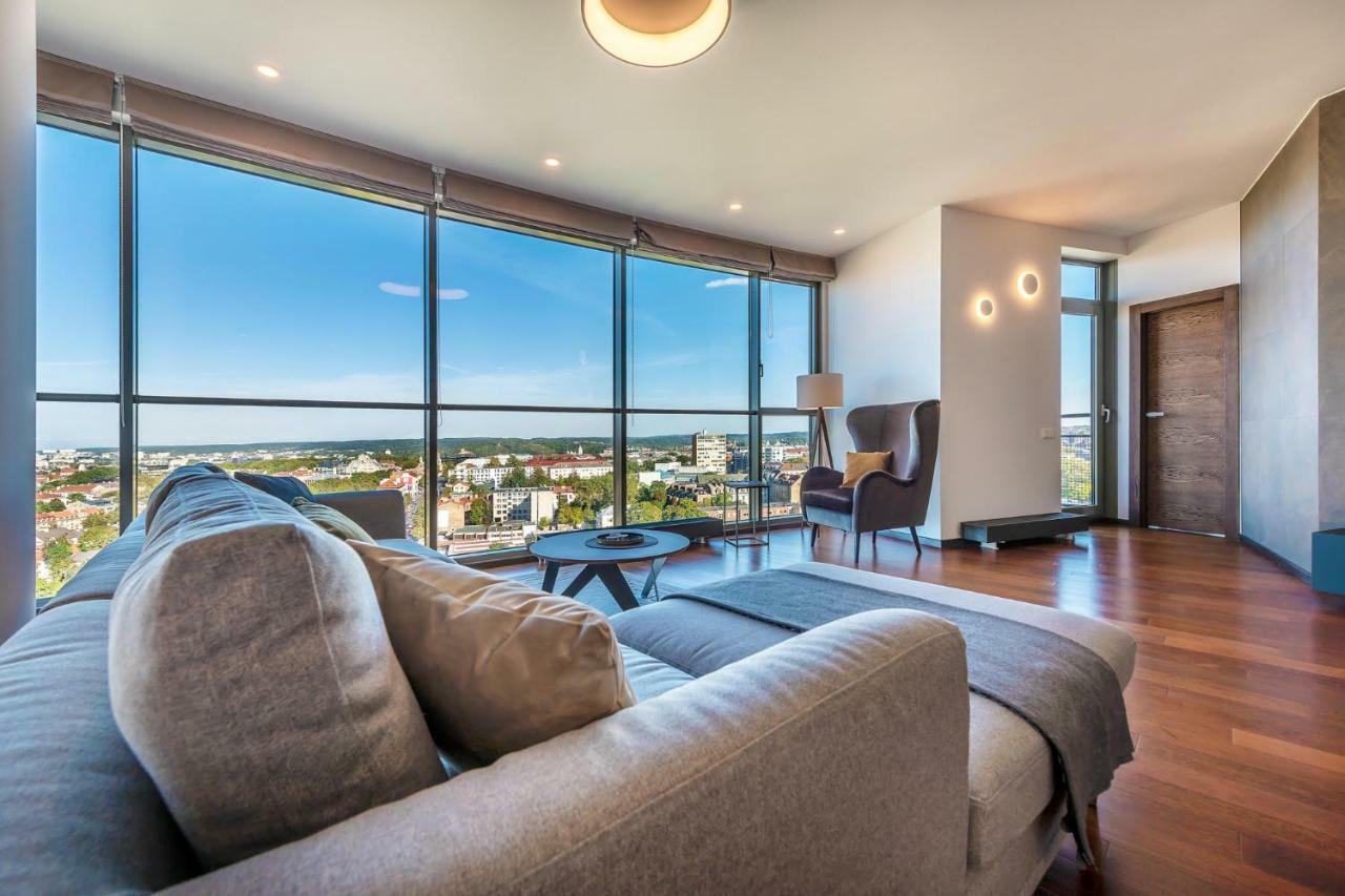 Luxury Panoramic Vilnius Apartment Bagian luar foto