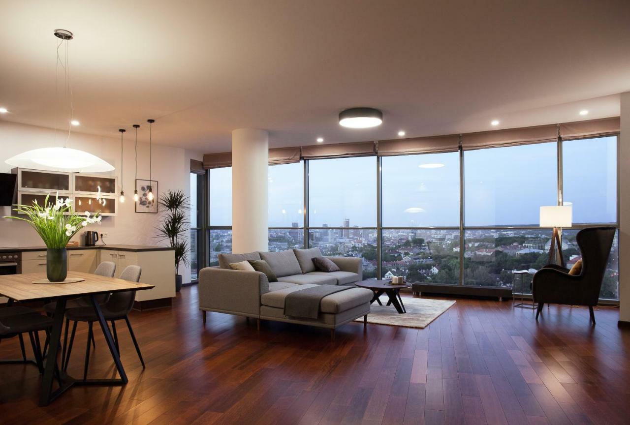 Luxury Panoramic Vilnius Apartment Bagian luar foto